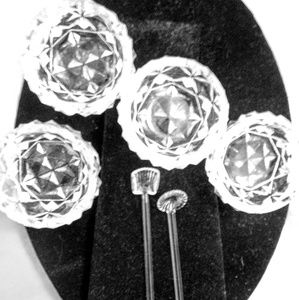 Vintage crystal salt cellars